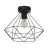 Eglo Plafonnier Tarbes Acier Noir | IP20 - Convient pour 1x E27 