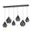 Eglo Suspension Luminaire Carlton 1 Acier Noir Cuivre | IP20 - Convient pour 6x E27 