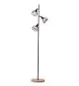 Brilliant Borne Extérieure Avia Métal Bois Noir | 380mm - Convient pour 3x E14
