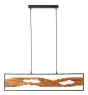 Brilliant Chaumont Suspension Luminaire Aluminium Métal Bois Noir 18W 2300lm - 830 Blanc Chaud