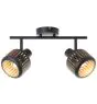 Brilliant Tyas Plafonnier Aluminium Métal Noir Dorée | Convient pour 2x E14