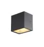 SLV Sitra S Applique Murale Aluminium Gris 6.2W 620lm - 830-840 CCT | Extérieur - IP44