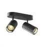 SLV Asto Aluminium Spot Noir | Convient pour 2x GU10