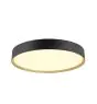 SLV Decona Mur et Plafonnier Aluminium Noir Rond 23W 2170lm - 930 Blanc Chaud | IP44 - Meilleur Rendu Des Couleurs - Dimmable 