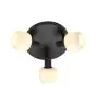 Nordlux Milford Plafonnier Verre Mini 3-Rondel Noir | Convient pour 3x E14