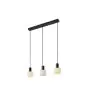 Nordlux Milford Mini 3-Rail Suspension Luminaire Verre Noir | Convient pour 3x E14