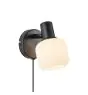 Nordlux Milford Applique Murale Verre Noir | Convient pour 1x E14