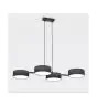 Emibig Suspension Luminaire Drumz Acier Noir | Convient pour 4x E14 - Max 10W