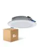 Lot 6x Lot 6x Downlight LED Pan 6W 480lm 830 Blanc Chaud | 93mm - Diamètre 75mm