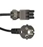 Noxion GST-Compatible Câble d’alimentation - Femelle + Schuko Europlug - Noir 5m - 3 pole 0.75mm2