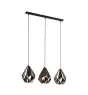 Eglo Suspension Luminaire Carlton 1 Noir, Cuivre | Convient pour 3x E27