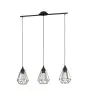 Eglo Suspension Luminaire Tarbes Acier Noir | IP20 - Convient pour 3x E27 