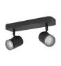 Eglo Plafonnier Consuma 1 Acier Noir | IP44 - Convient pour 2x GU10 