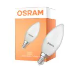 Osram Classic LED E14 Bougie Dépolie 7.5W 806lm - 827 Blanc Très Chaud | Équivalent 60W