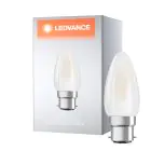 Ledvance Classic Superior LED Ampoule B22d Bougie Filament Dépolie 3.4W 470lm - 927 Blanc Très Chaud | Meilleur rendu des couleurs - Dimmable - Équivalent 40W