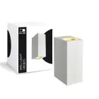 D'Lite Applique Murale Vrebos Blanc Up & Down | IP56 - Convient Pour 2x GU10