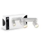 D'Lite Plafond Spot Clio Blanc Inclinable| Convient pour 2x GU10