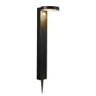 Nordlux Solar Lampadaire extérieur Rica Rond Acier Inoxydable Noir 4.5W 400lm - 830 Blanc Chaud | Détecteur de Mouvement et de Lumière