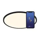 Nordlux Oja Smart 60 Plafonnier Métal Noir 30W 3500lm - 827-865 Variable Blanc | 600mm - Wifi et Bleutooth Dimmable
