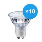 Lot 10x Philips MASTER Value LED Spot GU10 PAR16 3.7W 285lm 60D - 940 Blanc Froid | Meilleur rendu des couleurs - Dimmable - Équivalent 35W