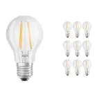 Lot 10x Ledvance Classic LED E27 Poire Filament Claire 4.2W 470lm - 927 Blanc Très Chaud | Meilleur rendu des couleurs - Dimmable - Équivalent 40W