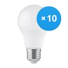Lot 10x Bright Choice LED Ampoule E27 Poire Dépolie 4.9W 470lm - 830 Blanc Chaud | Équivalent 40W