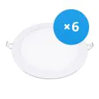Lot 6x Bright Choice Downlight LED UltraSlim 24W 1950lm 110D - 840 Blanc Froid | 295mm - Diamètre 280mm