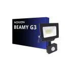 Noxion Projecteur LED Beamy G3.1 Noir 20W 2200lm 100D - 830 Blanc Chaud | IP44 - Détecteur de Mouvement et de Lumière - Symétrique 