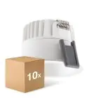 Lot 10x Ledvance Spot LED Foncélight Aluminium Blanc 8W 680lm 36D - 930 Blanc Chaud | Diamètre 68mm - IP44 - Meilleur rendu des couleurs - Dimmable