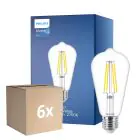 Lot 6x Philips MASTER Value LED Ampoule E27 Edison Filament Claire 5.9W 806lm - 927 Blanc Très Chaud | Meilleur rendu des couleurs - Équivalent 60W
