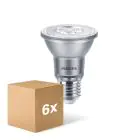 Lot 6x Philips Master Value LED ampoule Réflecteur E27 PAR20 6W 515lm 25D - 930 Blanc Chaud | Meilleur rendu des couleurs - Dimmable - Équivalent 50W
