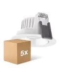 Lot 5x Ledvance Spot LED Adjust Aluminium Blanc 8W 680lm 36D - 930 Blanc Chaud | Diamètre 68mm - IP20 - Meilleur rendu des couleurs - Dimmable
