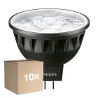 Lot 10x Philips Master LED Spot GU5.3 MR16 6.7W 440lm 24D - 930 Blanc Chaud | Meilleur rendu des couleurs - Dimmable - Équivalent 35W