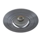 Noxion Encastré Spot Logic MR16 Inclinable Brillant Gris | 92mm - Diamètre 80mm - IP20 - Incl. GU10 Culot
