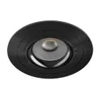 Noxion Encastré Spot Logic MR16 Inclinable Brillant Noir | 92mm - Diamètre 80mm - IP20 - Incl. GU10 Culot