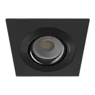 Noxion Encastré Spot Boxi MR16 Inclinable Texture & Brillant Noir |Diamètre 80mm - IP20 - Incl. GU10 Culot