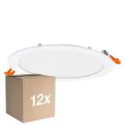 Lot 12x Osram Downlight LED Recess Slim Blanc 22W 2000lm 110D - 830 Blanc Chaud | Diamètre 200mm - IP20