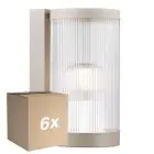 Lot 6x Nordlux Coupar Applique Murale Aluminium Sanded | IP54 - Convient pour E27