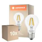 Lot 10x Ledvance Classic LED E27 Poire Filament Claire 3.4W 470lm - 827 Blanc Très Chaud | Dimmable - Équivalent 40W
