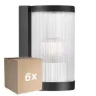 Lot 6x Nordlux Coupar Applique Murale Aluminium Noir | IP54 - Convient pour E27