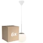 Lot 6x Nordlux Café Suspension Luminaire Verre Blanc | Convient pour E27