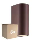 Lot 6x Nordlux Dion Applique Murale Aluminium Rouille Up & Down | Convient pour 2x GU10