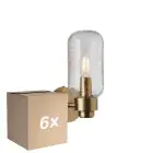 Lot 6x Nordlux Tutan Applique Murale Verre Laiton | Convient pour E14