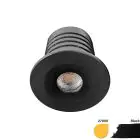 EcoDim Encastré Spot Mini Noir 2.5W 155lm 30D - 827 Blanc Très Chaud | 35mm - Diamètre 28mm - IP67 - Dimmable