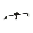Eglo Plafonnier Buzz-LED Acier Noir 3x2.8W 3x250lm - 830 Blanc Chaud | IP20 - Incl. 3x GU10