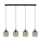 Eglo Suspension Luminaire Chisle Acier Noir | IP20 - Convient pour 4x E27 