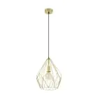 Eglo Suspension Luminaire Carlton Acier Dorée | IP20 - Convient pour 1x E27 