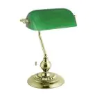 Eglo Lampe De Chevet Banker Acier Dorée Vert | IP20 - Convient pour 1x E27 