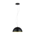 Eglo Suspension Luminaire Gaeta 1 Acier Noir Dorée | IP20 - Convient pour 1x E27 
