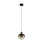 Eglo Suspension Luminaire Oilella Acier Noir Dorée | IP20 - Convient pour 1x E27 
